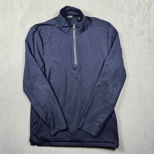 Cuts Clothing Sweatshirt Mens XL Navy Blue 1/4 Zip Athleisure Pockets *FLAW